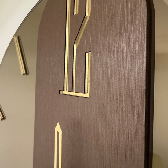 Grande orologio da parete mistica 80cm vetro bronzo design